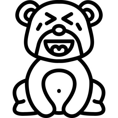 Kalbi olan bir ayının vektör simgesi