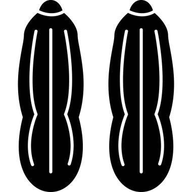 Salatalık simgesi. Salatalık vektör simgesi web için basit örnek