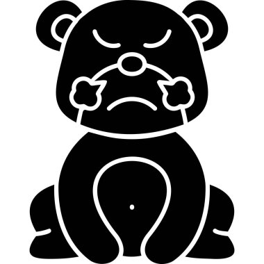 Tatlı çizgi film ayısının vektör çizimi