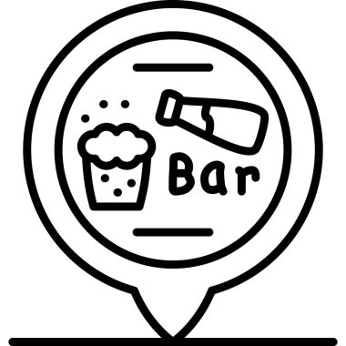 Çubuk cam simgesinin vektör illüstrasyonu