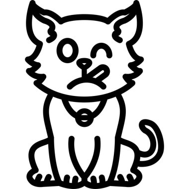 kedi simgesi vektör tasarımı