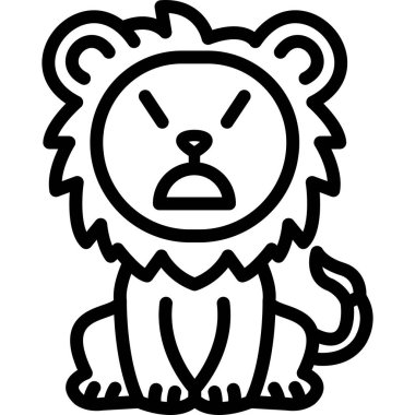 Kızgın aslan simgesi, özet biçimi