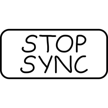 Satır tasarımı vektör illüstrasyonunda müzik simgesini durdur