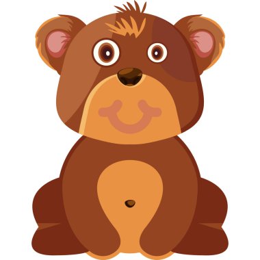 sevimli çizgi boz ayı