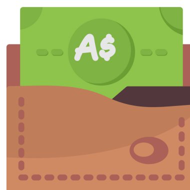 Dolar düz vektör simgesi