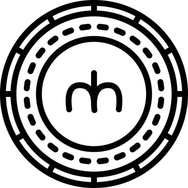 Para para birimi simgesi ana hat biçiminde