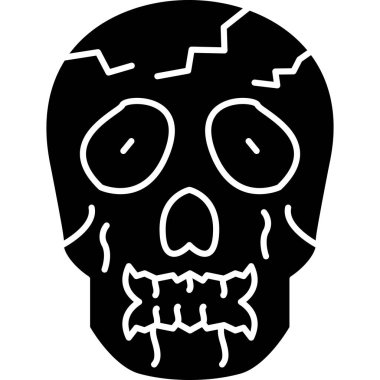 Ölü kafatası ikonu vektör çizimi tasarımı
