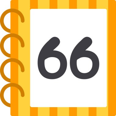 Bir takvim simgesinin vektör illüstrasyonu