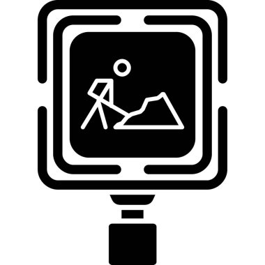 turist simgesi vektör illüstrasyonu