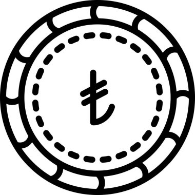 Casino Chip simgesinin vektör illüstrasyonu