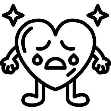 kızgın kalp ikonu, özet biçimi