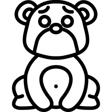 Ayı simgesi, vektör illüstrasyonu