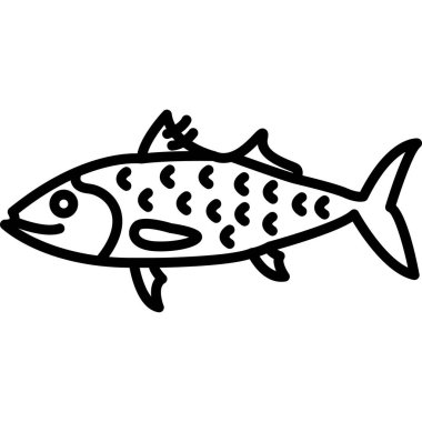 Balık ikonu. vektör illüstrasyonu
