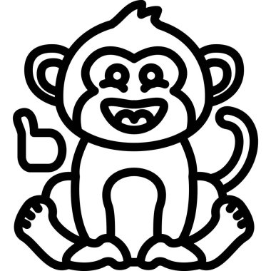 Şirin maymun vektör çizimi