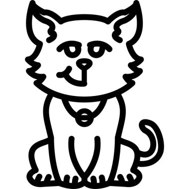 Şirin kedi karakterinin vektör çizimi