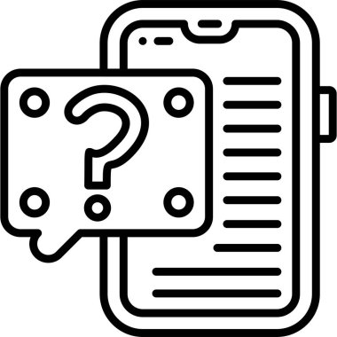 Faq. Web simgesi basit illüstrasyon