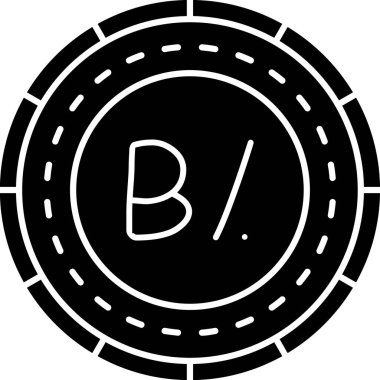 Para b simgesinin vektör illüstrasyonu