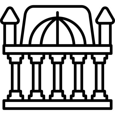 mimari yapı mimarisi simgesi ana hatları biçiminde