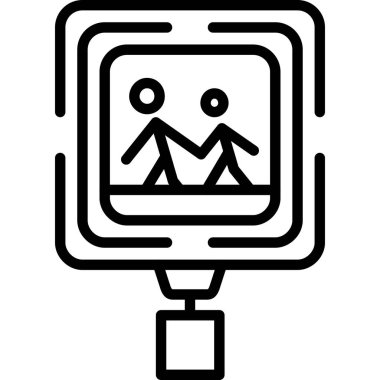 Bir resim simgesinin vektör illüstrasyonu