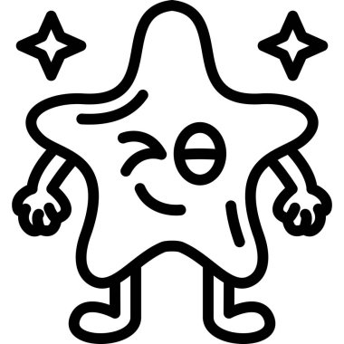 Bir yıldızın şirin bir çizimi.