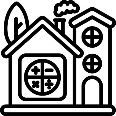 Kiliseye. Web simgesi basit illüstrasyon