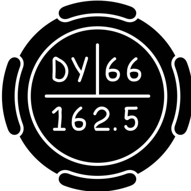 Ölçüm bandının siyah beyaz simgesinin vektör illüstrasyonu