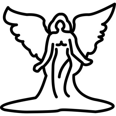 Melek simgesi. Vektör çizim