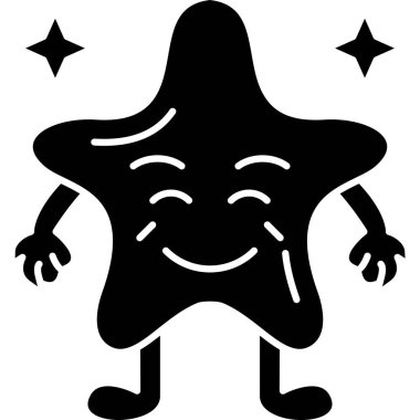 Mutlu görünüyordu bir yıldız çizgi film gösterimi