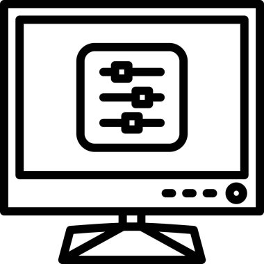 bilgisayar izleme simgesi, vektör tasarımı