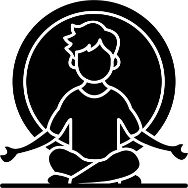 Erkek meditasyon yoga simgesi