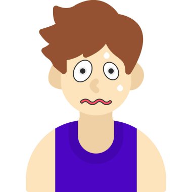 hüzünlü karikatür çocuk simgesi