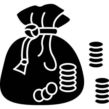 para çantası simgesi, basit tasarım illüstrasyonu