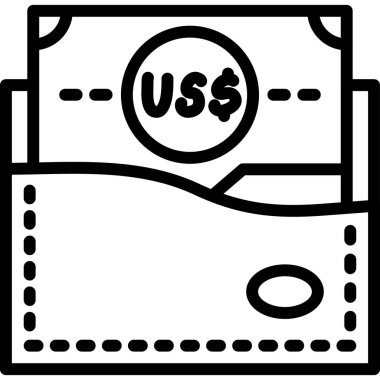 Dolar banknotu. Basit tasarım