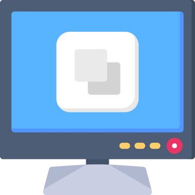 Bilgisayar. Web simgesi basit illüstrasyon