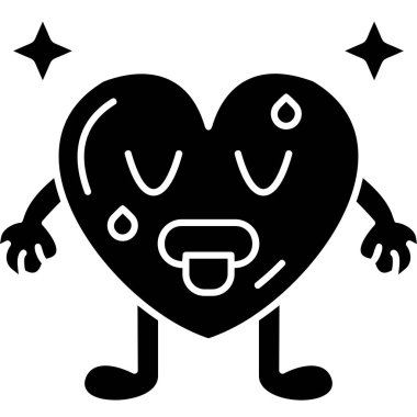 Kalp. Web simgesi basit illüstrasyon