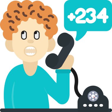 Telefonlu çağrı merkezi adamı.