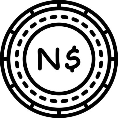 Tek bir madeni paranın vektör çizimi