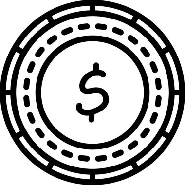 Para için. Web simgesi basit illüstrasyon