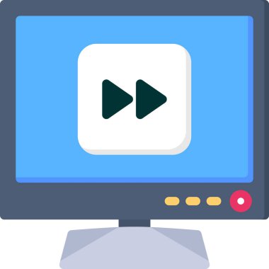 video. Web simgesi basit illüstrasyon