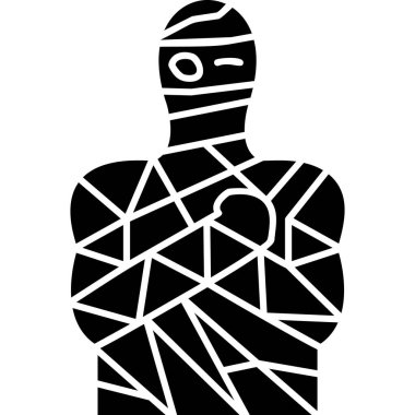 mumya simgesi, vektör illüstrasyonu