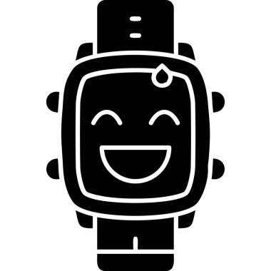 Şirin bir çizgi film robotunun vektör çizimi