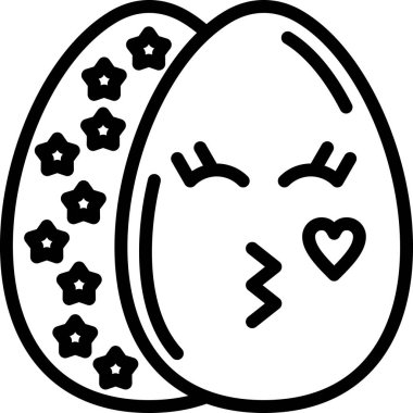 Yumurta Paskalya simgesi, basit tasarım