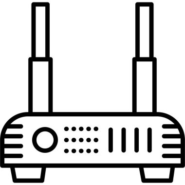 Kablosuz. Web simgesi basit illüstrasyon