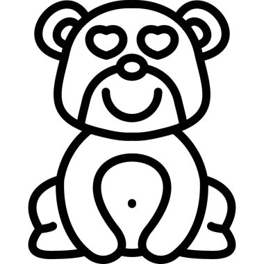 panda simgesi vektör illüstrasyonu