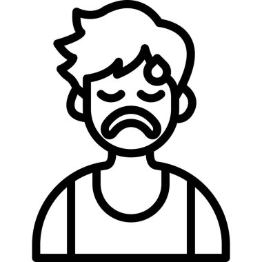 üzgün çocuk simgesi, taslak biçimi