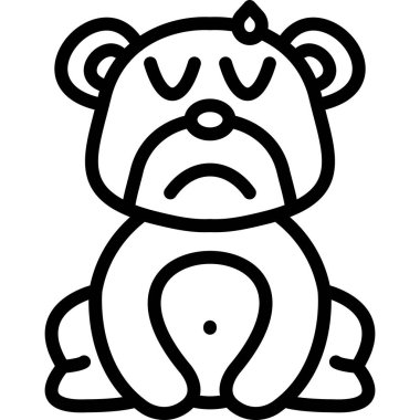 Hayvan ayı simgesi, hayvanların vektör çizimi