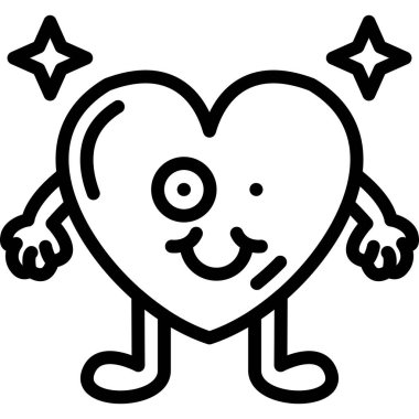 Kalp. Web simgesi basit illüstrasyon