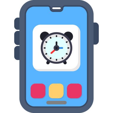 Saat. Web simgesi basit illüstrasyon