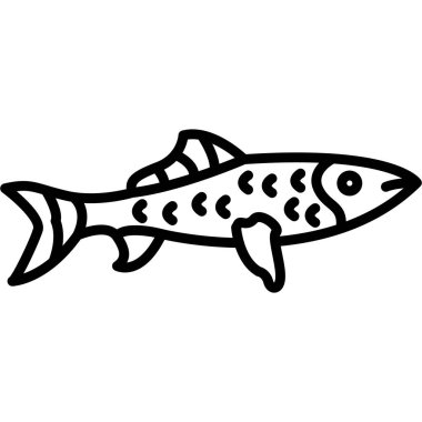 Balık simgesinin vektör illüstrasyonu