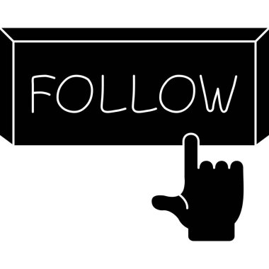 Bizi izleyin, vektör illüstrasyonu